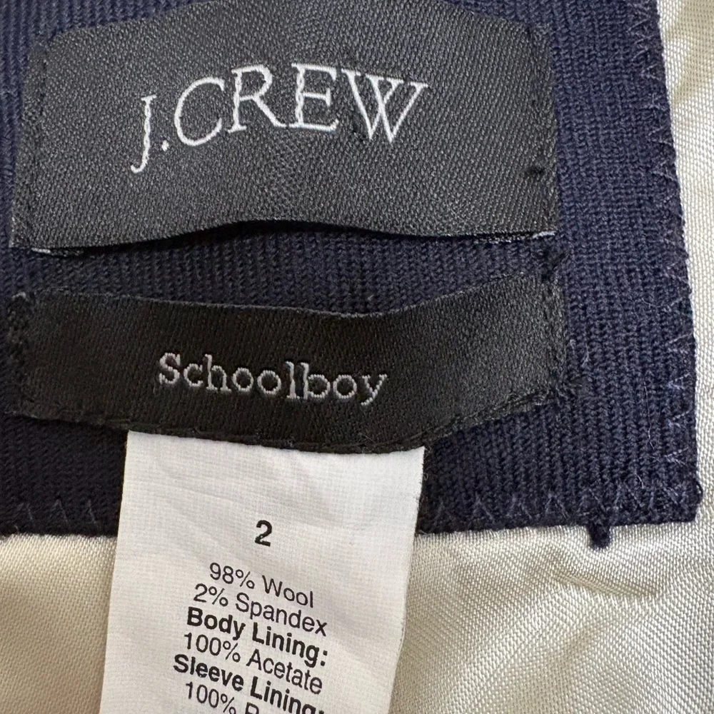 J. Crew Women's Navy Blazer with Gold Buttons - Picture 4 of 6